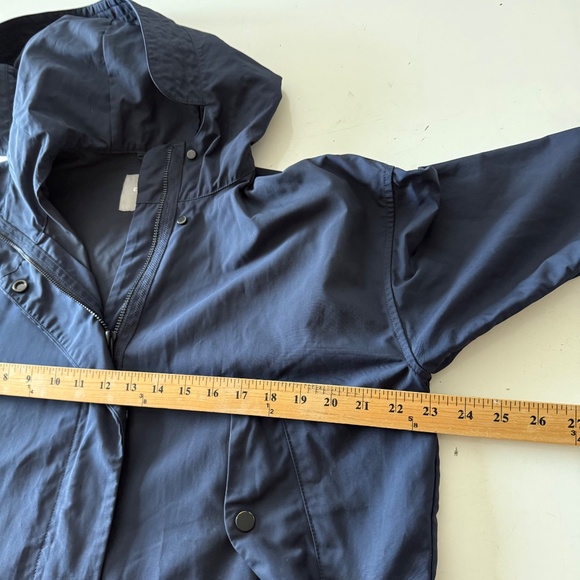 Everlane ReNew Anorak Full Zip Trench Coat Rain Jacket Womens SMALL Navy Blue - Picture 5 of 8